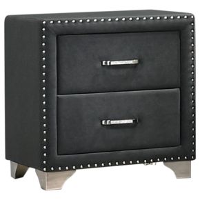 CoasterEveryday 223382 Melody - Upholstered 2-Drawer Nightstand - Gray