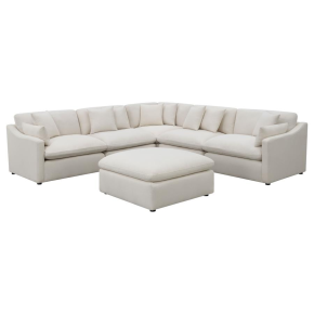 Coaster Fine Furniture 551451-SET Hobson - 6 Piece Upholstered Modular Sectional Sofa - Ivory