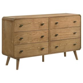 Coaster Fine Furniture 225093 Robyn - 6-Drawer Bedroom Dresser - Light Ash