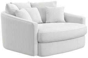 Jackson 71009-1400/21 Jackson 71009-1400/21 Matty - Round Accent Cuddle Chaise - White