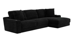 Jackson 304576-1998/08 Comfrey - RSF Chaise - Black
