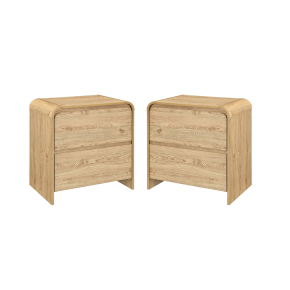New Classic 30-T3518N-2TDET Mara - Two Drawer End Table / Bedside Table (Set of 2) - Natural