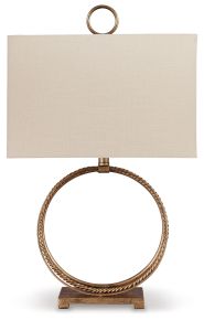 Signature Design by Ashley® L208124 Mahala - Metal Table Lamp - Antique Gold Finish
