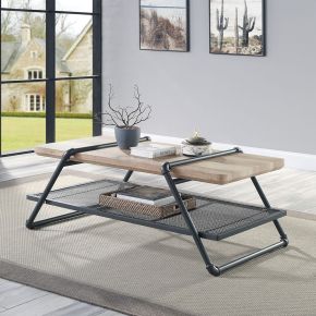 ACME LV00430 Brantley - Coffee Table - Oak & Sandy Gray