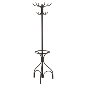 CoasterEveryday 900821 Kiefer - 12 Hook Freestanding Metal Coat Rack Hat Hanger - Black