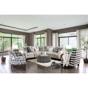 Furniture of America SM8171-SECT Patricia - Sectional - Ivory