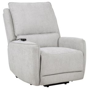 Coaster Fine Furniture 610524PP Sylmar - Chenille Upholstered Dual Power Lift Recliner - Dove Gray