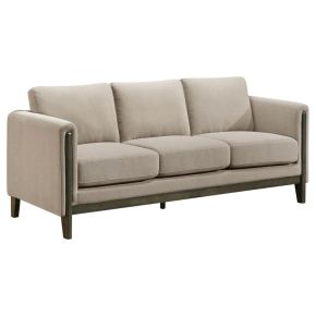 Coaster Fine Furniture 511101 Islington - Fabric Upholstered Panel Arm Sofa - Taupe