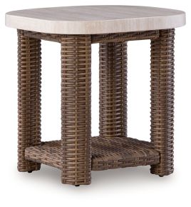 Signature Design by Ashley® PCP610-702 Dolan Creek - Square End Table - Beige / Brown