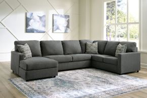 Signature Design by Ashley® 29003/16/34/49 Edenfield - Left Arm Facing Corner Chaise 3 Pc Sectional - Charcoal