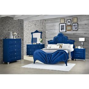 ACME 24220Q Dante - Queen Bed - Blue Velvet