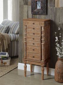 ACME 97173 Taline - Jewelry Armoire - Weathered Oak