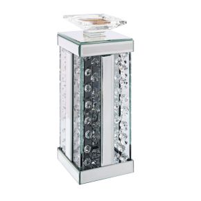 ACME 97621 Nysa - Accent Candleholder (2 Piece - Mirrored & Faux Crystals - 17"
