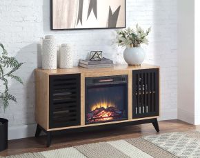 ACME AC00848 Gamaliel - Fireplace - Oak & Espresso Finish