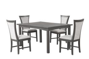 New Classic D5524-50S Flair - 5 Piece Dining Set (Table & 4 Chairs) - Gray