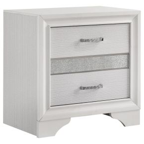 CoasterEveryday 205112 Miranda - 2-Drawer Nightstand - White