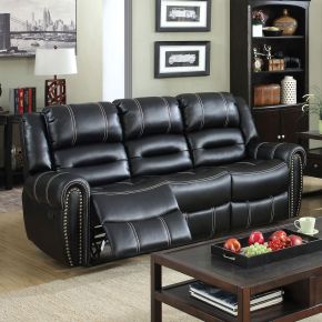 Furniture of America CM6130SF Frederick - Sofa - Black