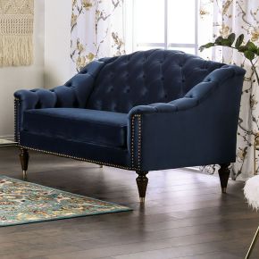 Furniture of America SM2230-LV Martinique - Loveseat - Blue