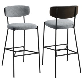 Coaster Fine Furniture 182647 Elison - Pub Height Bar Stool (Set of 2) - Gray