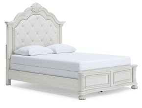 Benchcraft® B795B2 Montelaine - Queen Upholstered Panel Bed - Antique White
