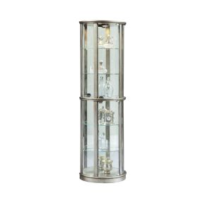 Pulaski Furniture 21395 PFC Curios - Lighted Half Round 5 Shelf Curio Cabinet - Aged Silver