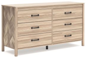Signature Design by Ashley® EB3929-231 Battelle - Six Drawer Dresser - Tan