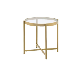 ACME 82307 Charrot - End Table - Gold Finish