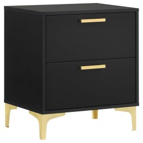 CoasterEveryday 224452 Kendall - 2-Drawer Nightstand - Black