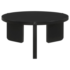 Coaster Fine Furniture 709678 Cordova - Round Solid Wood Coffee Table - Black