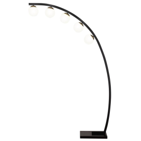 Coaster Fine Furniture 920242 Cody - Spherical 5-Light Arc Metal Floor Lamp - Black