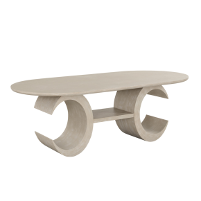 New Classic D4128-10T Gwendolyn - Oval Dining Table Top - Cerused Taupe