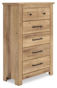 Signature Design by Ashley® PCB1170-46 Makidern - Five Drawer Chest - Tan