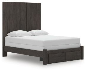 Signature Design by Ashley® PCB3370B4 Fraluna - Queen Panel Storage Bed - Charcoal