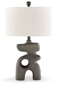 Signature Design by Ashley® L235754 Danacy - Paper Table Lamp - Distressed Black