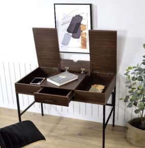 ACME 93092 Verster - Desk - Oak & Black Finish