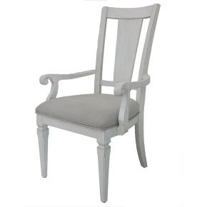ACME DN02488 Katia - Arm Chair (Set of 2) - Light Gray Linen & Weathered White
