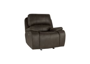 New Classic U093-13P2-BRN Brookings - Glider Recliner With Power Headrest & Footrest - Brown