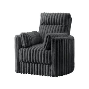 New Classic U5482-18-BLK Embrace - Swivel Accent Chair - Charcoal