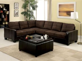 Furniture of America CM6453DK-PK Lavena - Sectional - Chocolate / Espresso