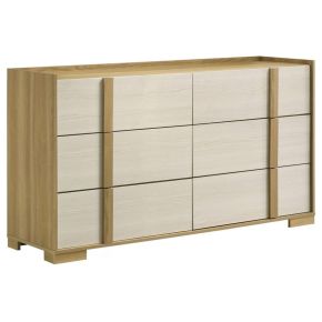 Coaster Fine Furniture 215653X Hyland - 6-Drawer Bedroom Dresser - Natural