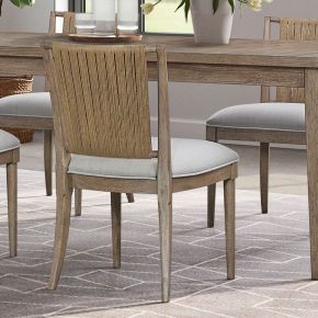 Liberty Furniture 611-C9001S Sheridan Pointe - Corded Back Side Chair (RTA) - Vintage Natural