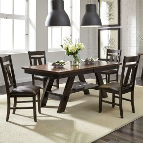 Liberty Furniture 116-CD-5RLS Lawson - 5 Piece Rectangular Table Set - Dark Brown