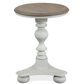 Riverside Furniture 38008 Jameson - Round Side Table - White