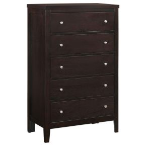 CoasterEveryday 202095 Carlton - 5-Drawer Bedroom Chest - Cappuccino