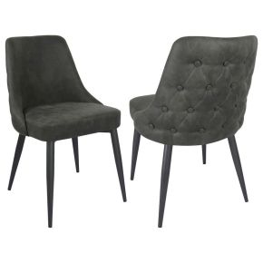 CoasterEveryday 106046 Cosmo - Upholstered Dining Side Chair (Set of 2) - Gray