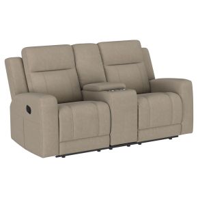Coaster Fine Furniture 610282 Brentwood - Upholstered Motion Reclining Loveseat - Taupe