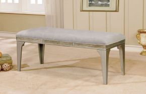 Furniture of America CM3020BN Diocles - Bench - Silver / Gray