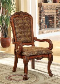 Furniture of America CM3557AC-2PK Medieve - Arm Chair (Set of 2) - Antique Oak / Brown