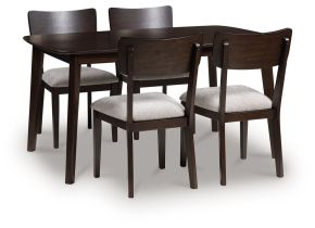 Ashley Furniture PCD607-225 Mallenette - Dining Room Table Set (Set of 5) - Merlot