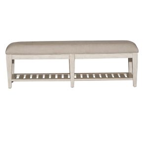 Liberty Furniture 824-BR47 Heartland - Bed Bench - Antique White / Tobacco Tops